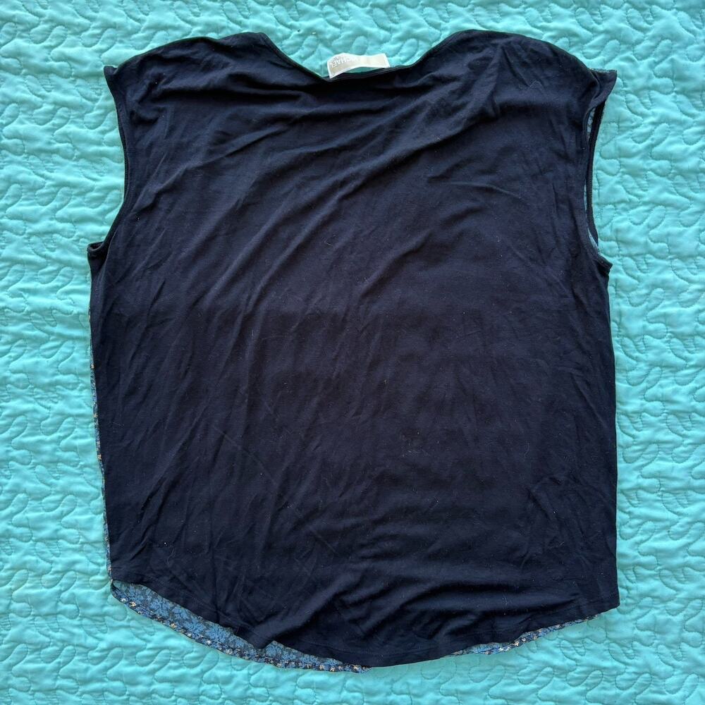 Michael Kors Blue Bohemian Gold Button Blouse Women’s Size Medium - Picture 6 of 6